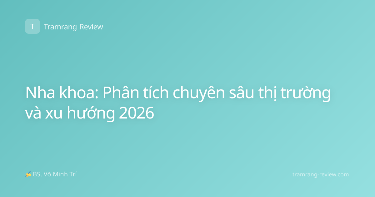 Nha khoa: Phân tích chuyên sâu thị trường và xu hướng 2026
