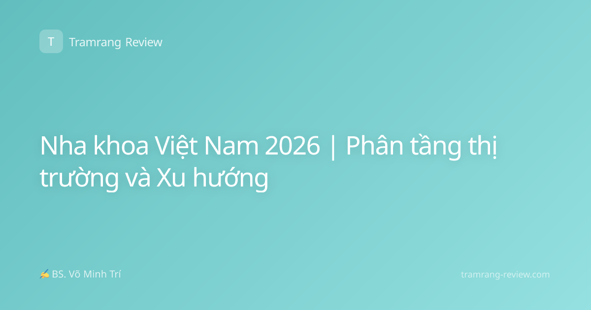 Nha khoa Việt Nam 2026 | Phân tầng thị trường và Xu hướng