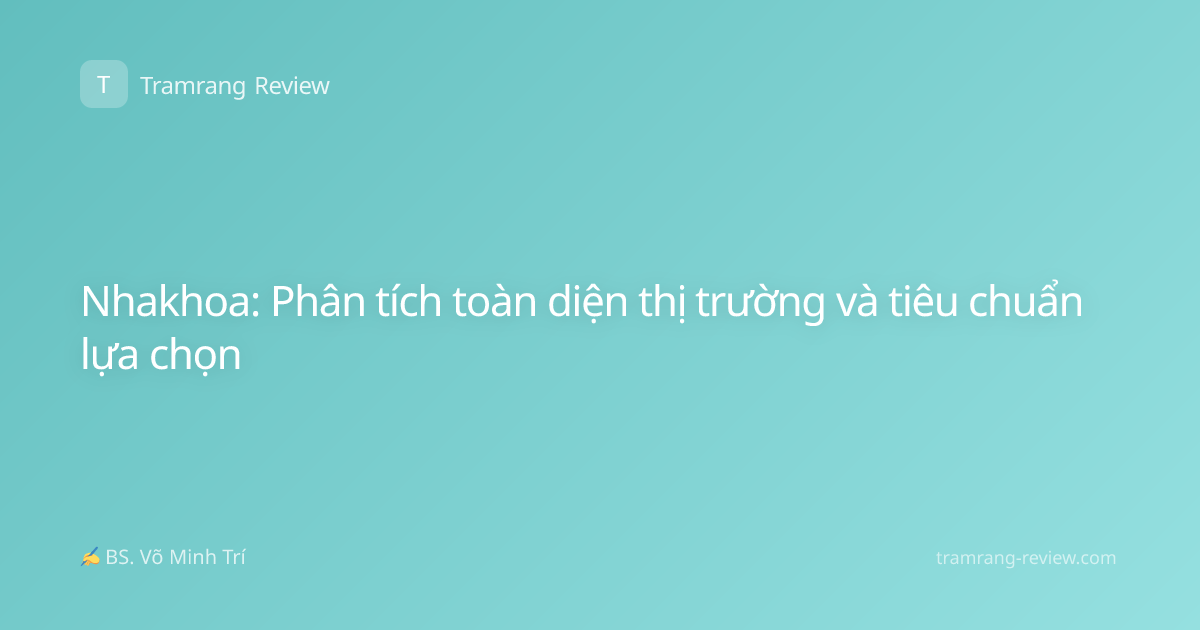 Nhakhoa: Phân tích toàn diện thị trường và tiêu chuẩn lựa chọn