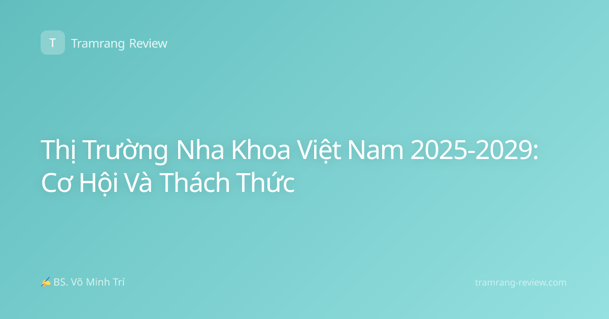 Thị Trường Nha Khoa Việt Nam 2025-2029: Cơ Hội Và Thách Thức