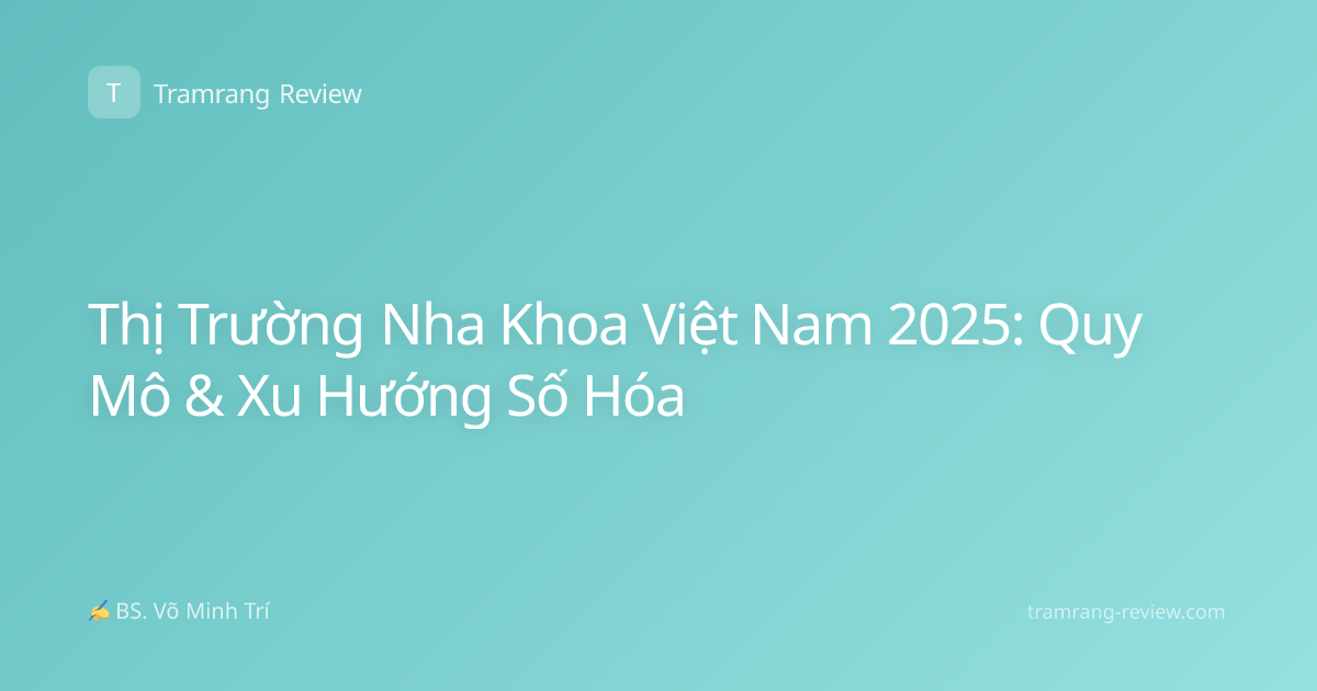 Thị Trường Nha Khoa Việt Nam 2025: Quy Mô & Xu Hướng Số Hóa