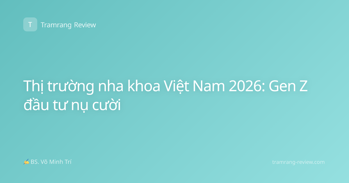 Thị trường nha khoa Việt Nam 2026: Gen Z đầu tư nụ cười