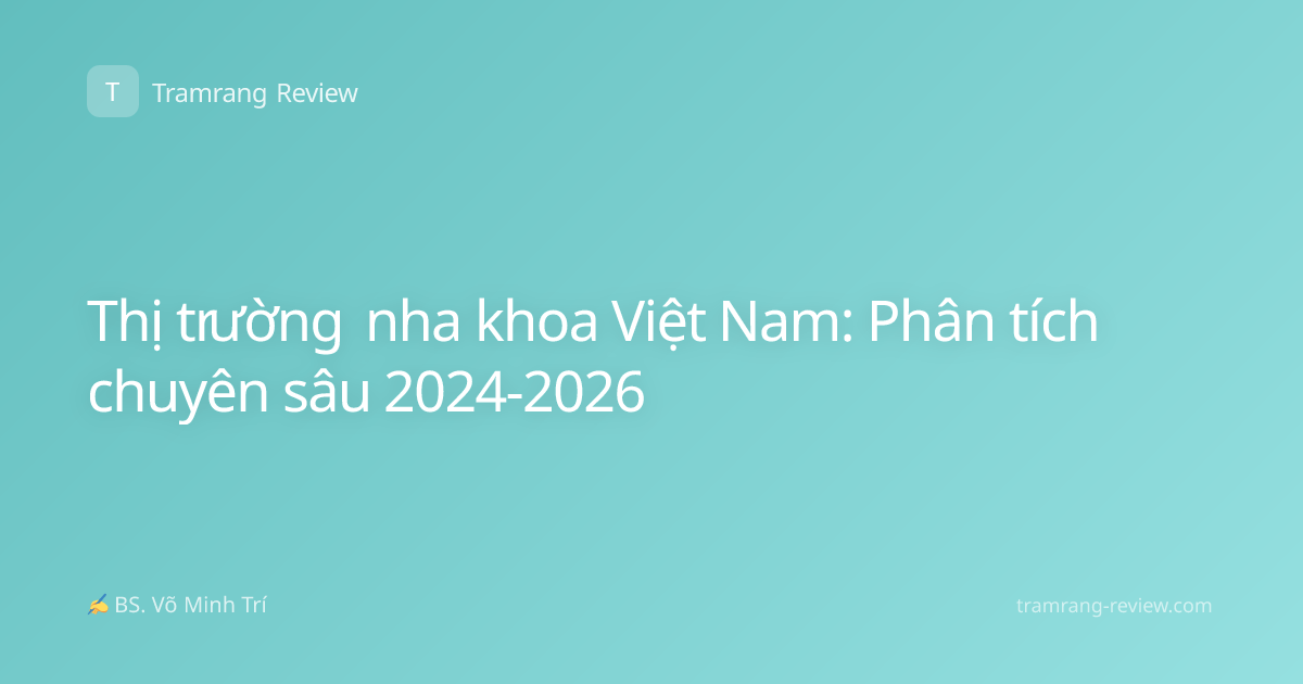 Thị trường nha khoa Việt Nam: Phân tích chuyên sâu 2024-2026