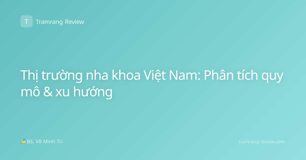 Thị trường nha khoa Việt Nam: Phân tích quy mô & xu hướng
