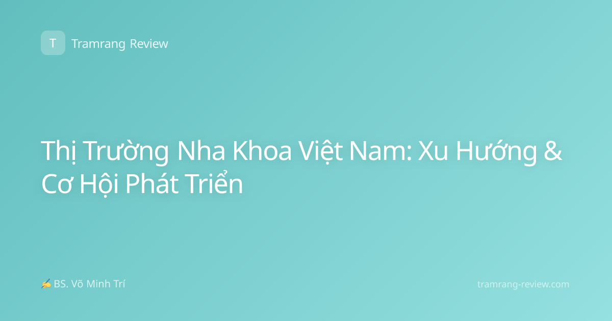 Thị Trường Nha Khoa Việt Nam: Xu Hướng & Cơ Hội Phát Triển